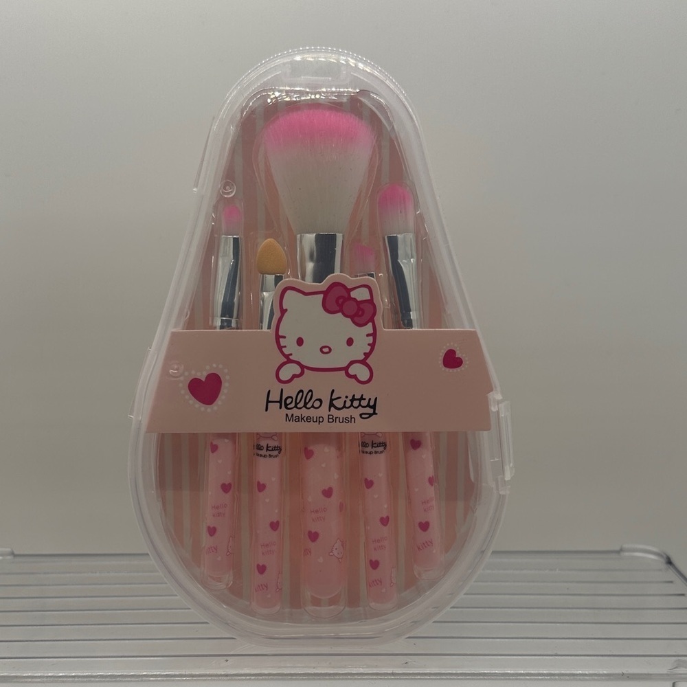 Hello Kitty Pink Heart Makeup Brush Collection